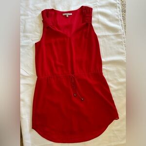 Naked Zebra Red Sleeveless Dress w/ drawstring